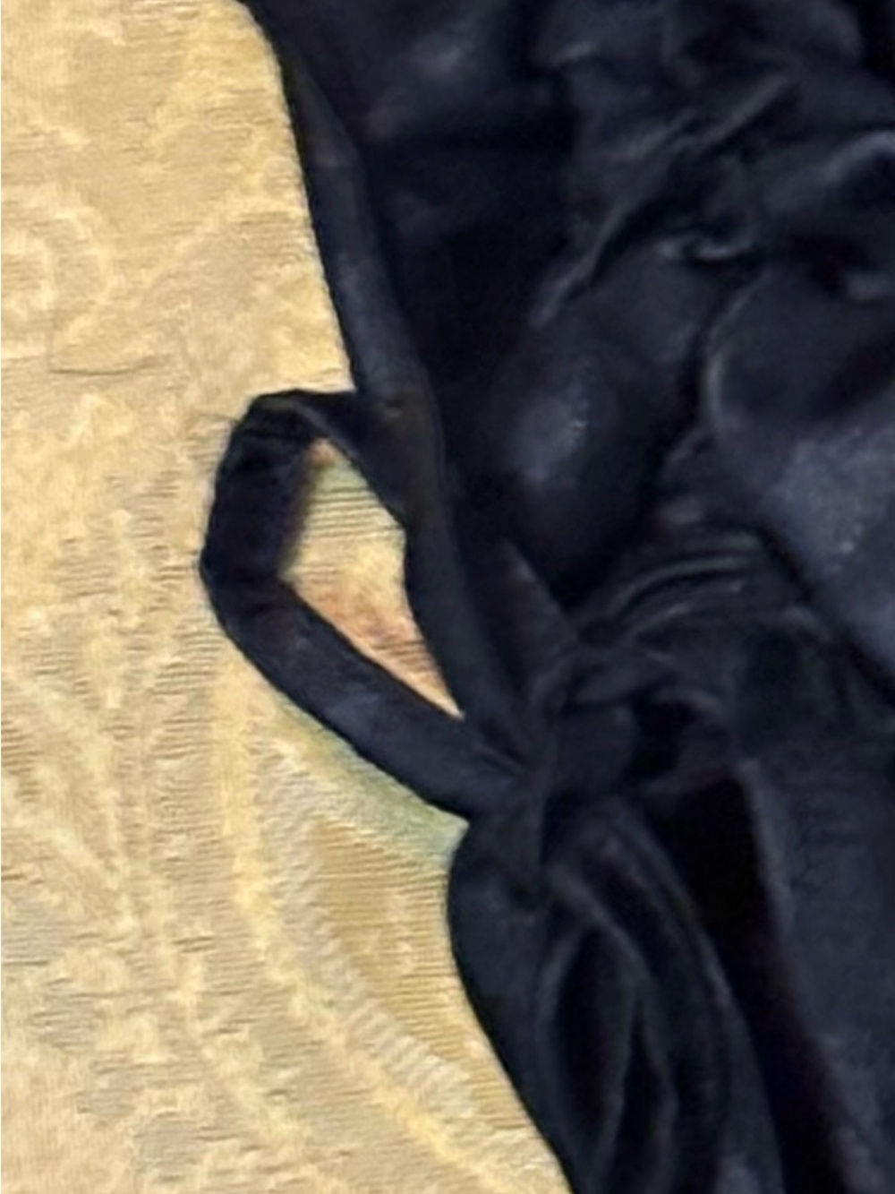 Wild Fable Black Satin Leopard Print Slip Dress - Picture 3 of 7